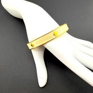 Kate Spade New York White Gold Tone Spade Bangle Bracelet